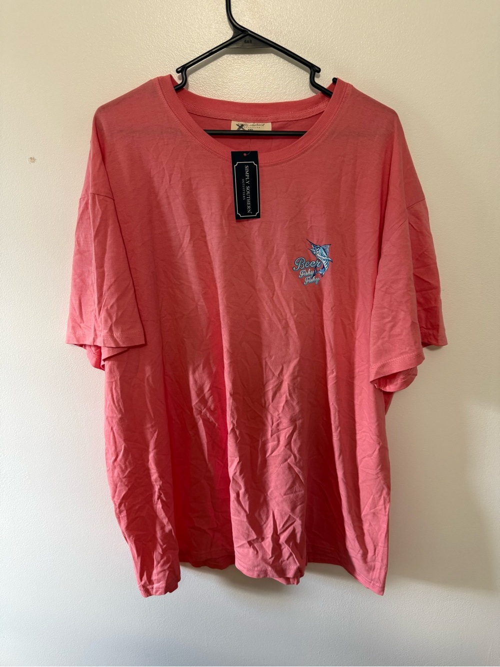 Simply Southern Coral Short Sleeve Crewneck T-Shirt